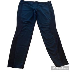 Ted Baker Pants London Paneled Leggings Riding Pants Black Flat Front Size 4